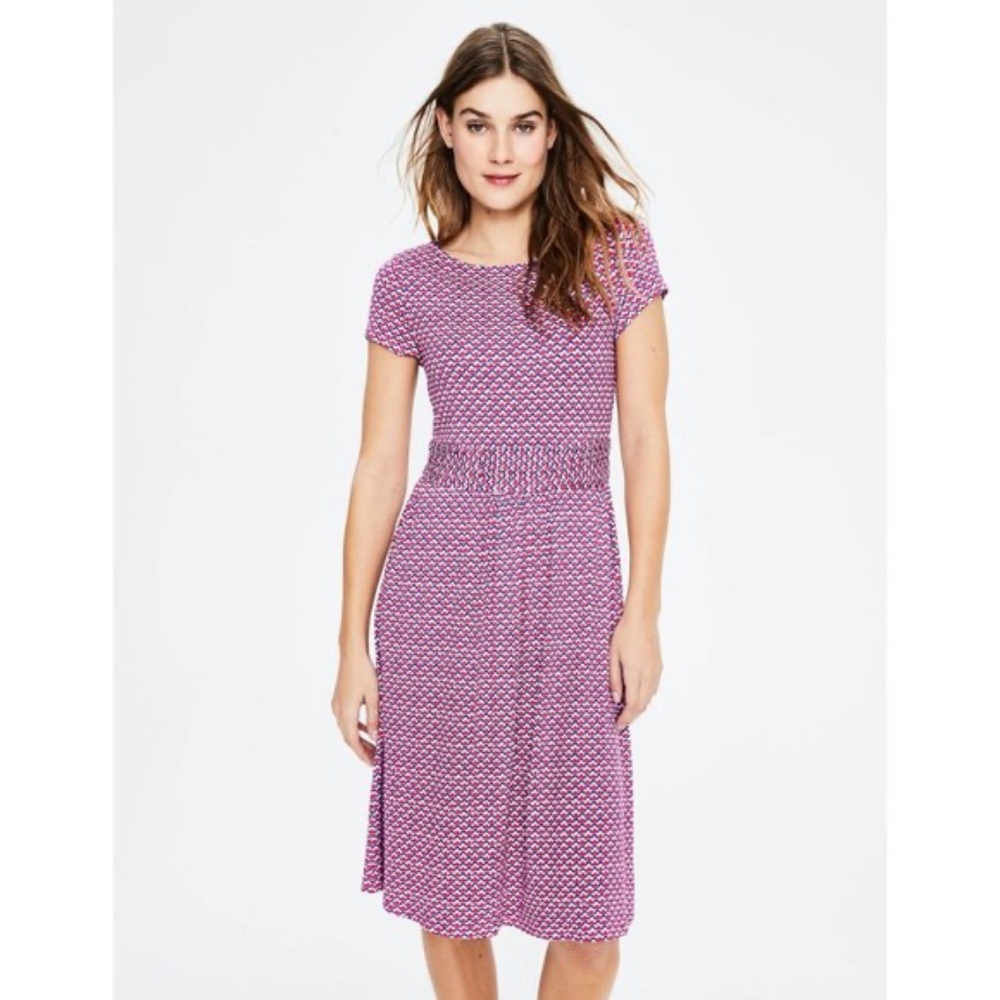 Boden Amelie Jersey Short Sleeve Jersey Dress US 16/18 L